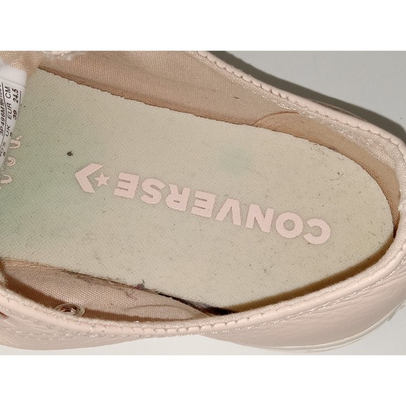 Converse All Star Lace Up Leather Sneaker Size W8/M6 Cap Toe Pink Streetwear - Picture 8 of 9